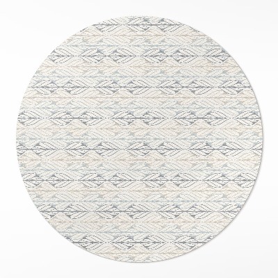 Pvc mat rond Regelmatig bladeren oosters boho patroon