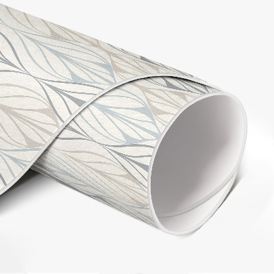 Pvc mat rond Regelmatig bladeren oosters boho patroon