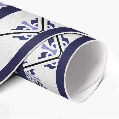 Vinyl vloerkleed rond Griekse decoratieve tegels