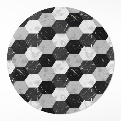 Vinyl vloerkleed rond Steenmarmer mozaïek