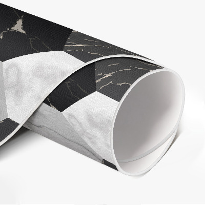 Vinyl vloerkleed rond Steenmarmer mozaïek