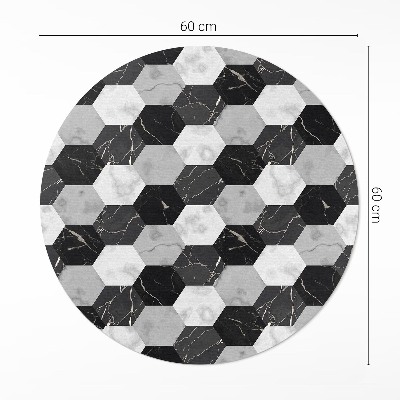 Vinyl vloerkleed rond Steenmarmer mozaïek