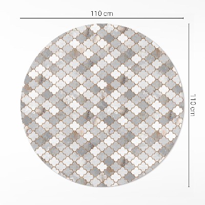 Rond pvc tapijt Modieuze stenen mozaïek stijlvolle tegels