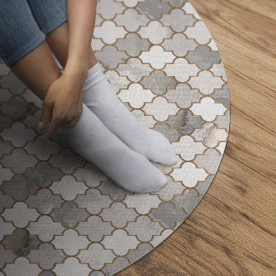 Rond pvc tapijt Modieuze stenen mozaïek stijlvolle tegels