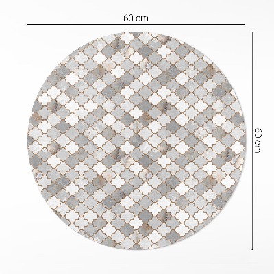 Rond pvc tapijt Modieuze stenen mozaïek stijlvolle tegels