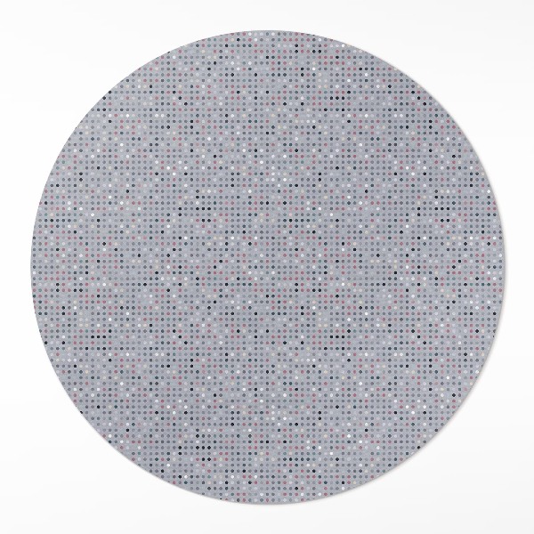 Pvc mat rond Kleurrijke stippen retro details