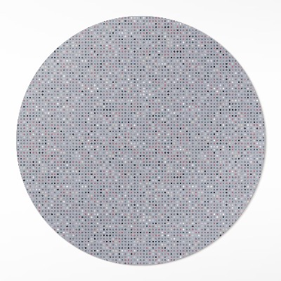 Pvc mat rond Kleurrijke stippen retro details