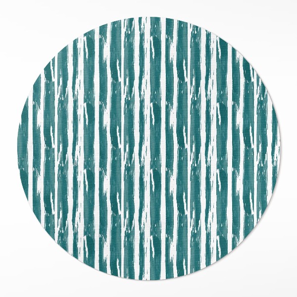 Pvc mat rond Abstract patroon geschilderde lijnen