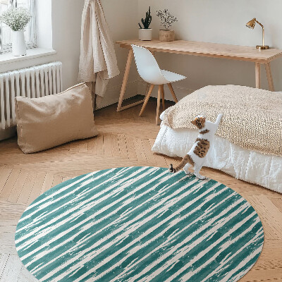 Pvc mat rond Abstract patroon geschilderde lijnen