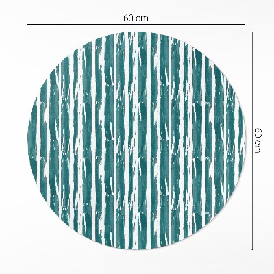 Pvc mat rond Abstract patroon geschilderde lijnen