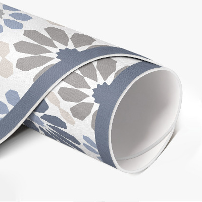 Rond pvc tapijt Pastelkleurige bloemen, delicaat, regelmatig patroon