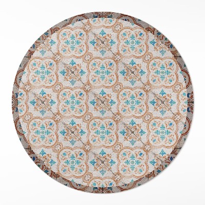 Vinyl vloerkleed rond Antiek ontwerp prachtig mozaïek