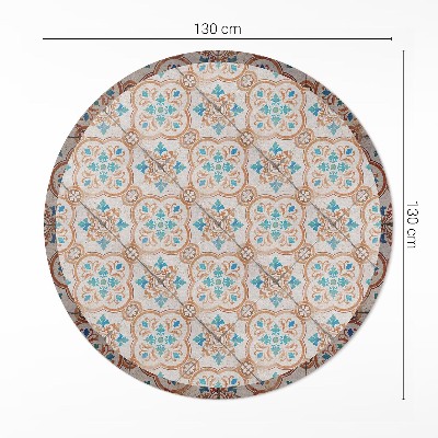 Vinyl vloerkleed rond Antiek ontwerp prachtig mozaïek
