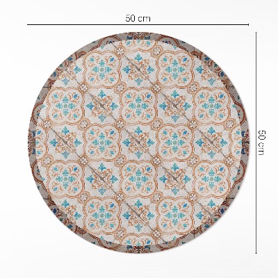 Vinyl vloerkleed rond Antiek ontwerp prachtig mozaïek