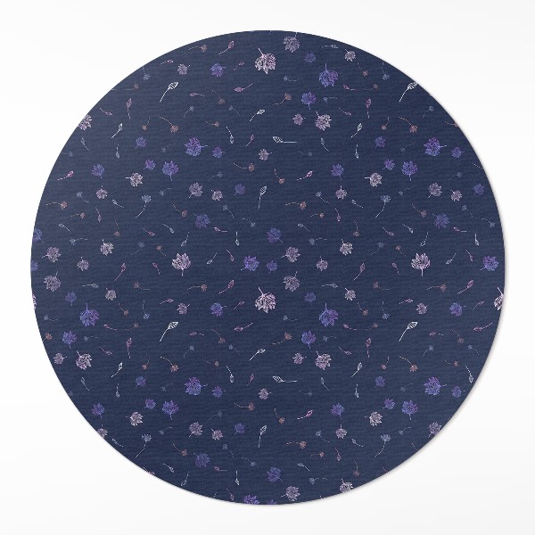 Pvc mat rond Kleine boho wilde bloemen