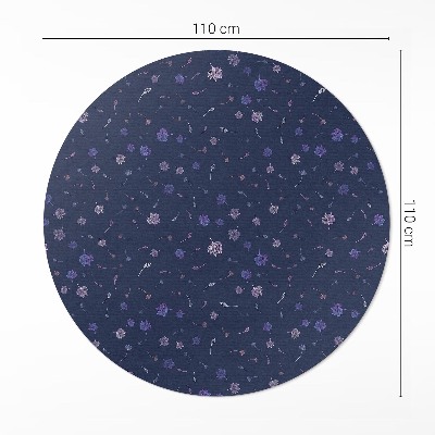 Pvc mat rond Kleine boho wilde bloemen