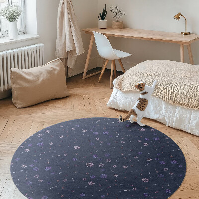Pvc mat rond Kleine boho wilde bloemen