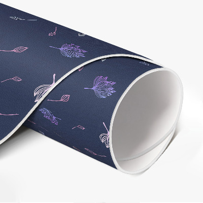 Pvc mat rond Kleine boho wilde bloemen