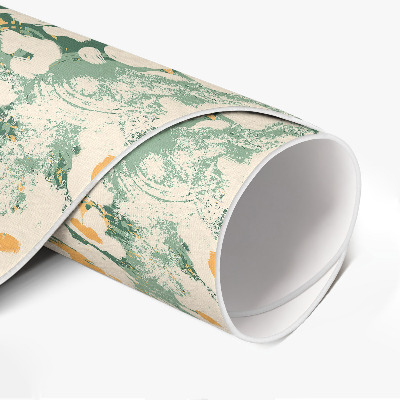 Pvc mat rond Veld weide geschilderde bloemen abstract