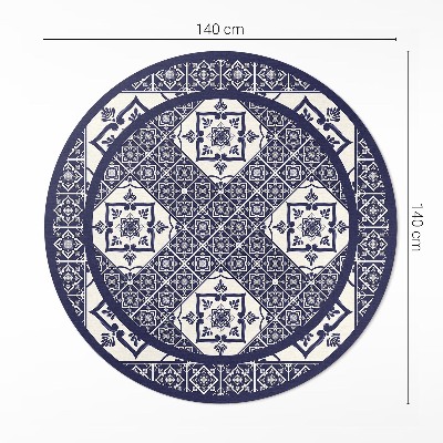 Pvc mat rond Decoratieve tegels in Portugese stijl