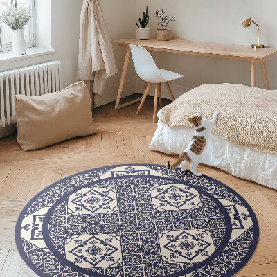 Pvc mat rond Decoratieve tegels in Portugese stijl