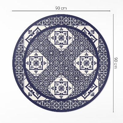 Pvc mat rond Decoratieve tegels in Portugese stijl