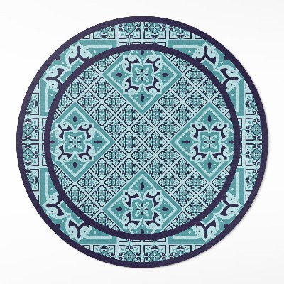 Rond pvc tapijt Decoratieve tegels in Spaanse stijl