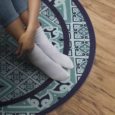 Rond pvc tapijt Decoratieve tegels in Spaanse stijl