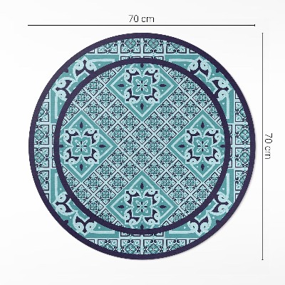 Rond pvc tapijt Decoratieve tegels in Spaanse stijl