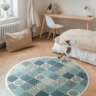 Pvc mat rond Gepatroneerde mozaïek decoratieve tegels