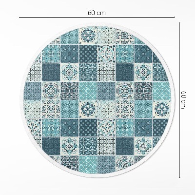 Pvc mat rond Gepatroneerde mozaïek decoratieve tegels