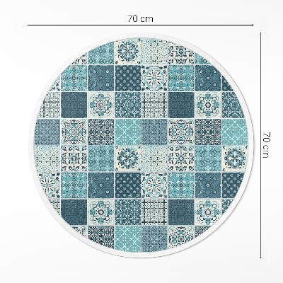 Pvc mat rond Gepatroneerde mozaïek decoratieve tegels