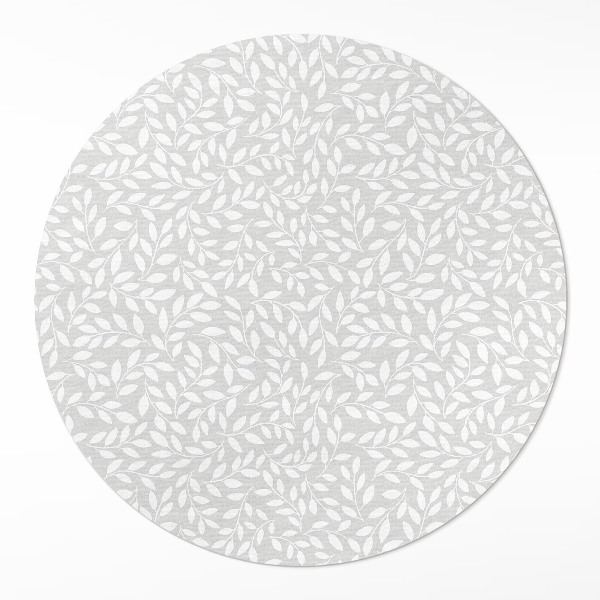 Rond pvc tapijt Kleine takken, delicate boho-stijl