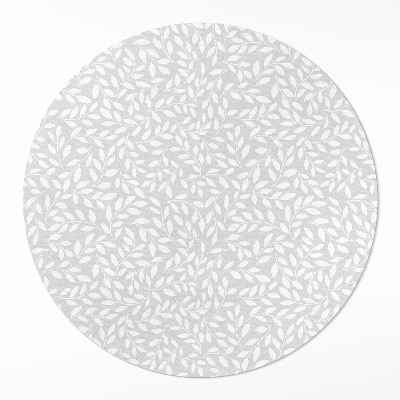 Rond pvc tapijt Kleine takken, delicate boho-stijl