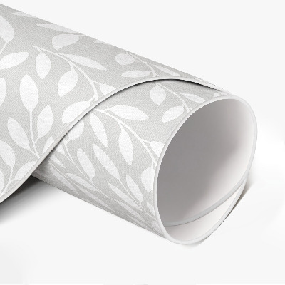 Rond pvc tapijt Kleine takken, delicate boho-stijl