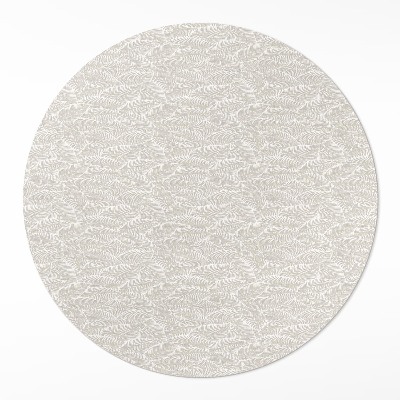 Vinyl vloerkleed rond Kleine blaadjes, delicate boho-stijl