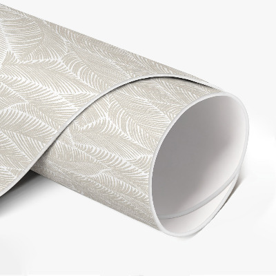 Vinyl vloerkleed rond Kleine blaadjes, delicate boho-stijl