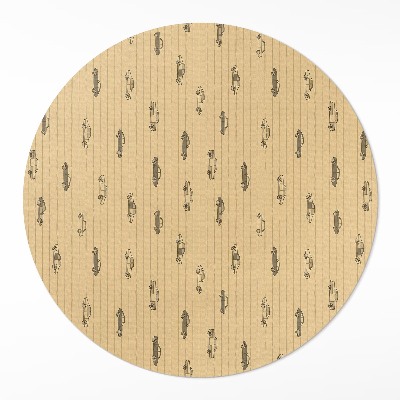 Pvc mat rond Oude retro oldtimers