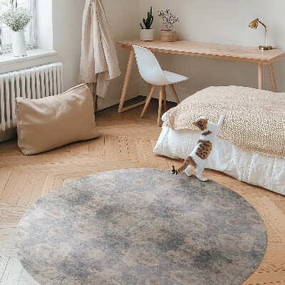 Rond pvc tapijt vintage ornamenten