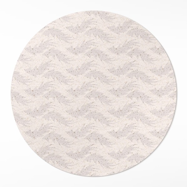 Rond pvc tapijt Delicate bladeren in gedempte kleuren