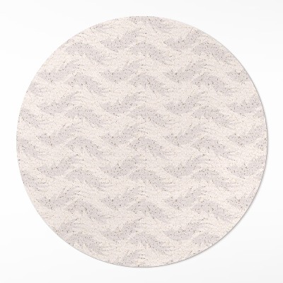 Rond pvc tapijt Delicate bladeren in gedempte kleuren