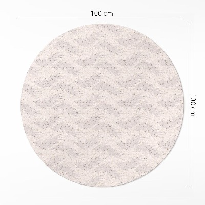 Rond pvc tapijt Delicate bladeren in gedempte kleuren
