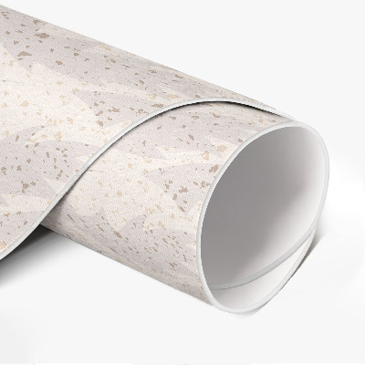 Rond pvc tapijt Delicate bladeren in gedempte kleuren