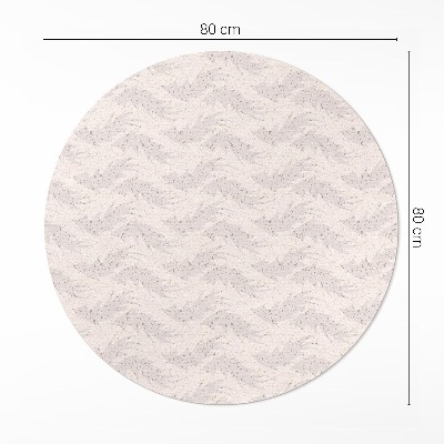 Rond pvc tapijt Delicate bladeren in gedempte kleuren
