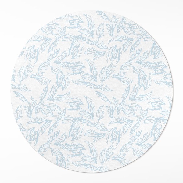 Pvc mat rond Schets van elegante vintage bladeren