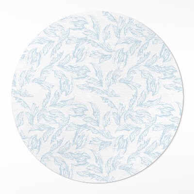 Pvc mat rond Schets van elegante vintage bladeren