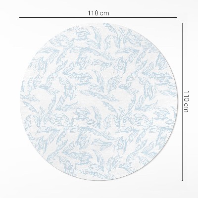 Pvc mat rond Schets van elegante vintage bladeren