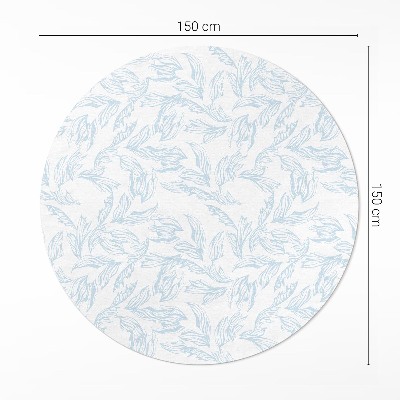 Pvc mat rond Schets van elegante vintage bladeren