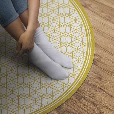 Vinyl vloerkleed rond Modern lineair patroon