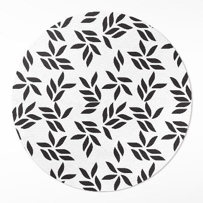 Rond pvc tapijt Minimalistisch bladpatroon
